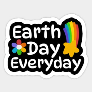 Teacher Earth day 2024 Everyday gift april 22 Rainbow Sticker